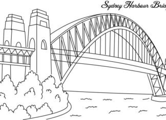 Długi most kolorowanka długi most