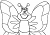 kolorowanka duży motylek szybuję