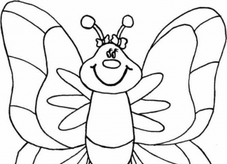 kolorowanka duży motylek szybuję