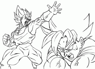 Dwie postacie walczące ze sobą kolorowanka dwie postacie walczącze ze sobą