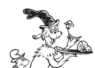 kolorowanka dwóch bohaterów bajki  green eggs and ham