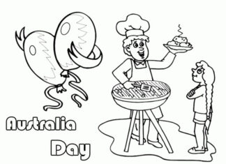 Dzień grillowania kolorowanka dzień grillowania