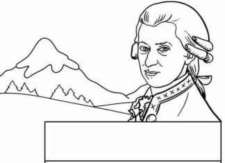 Elegancki pan z flagą kolorowanka elegencki pan z flagą