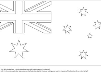 Flaga Australii kolorowanka flaga Australii