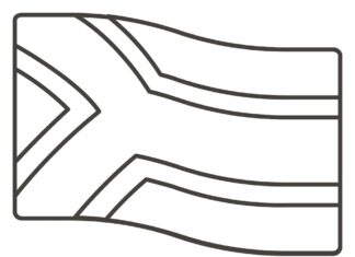 Flaga Afryki Południowej kolorowanka flaga afryki południowej do druku