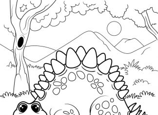 kolorowanka gad w pięknym obrazie natury