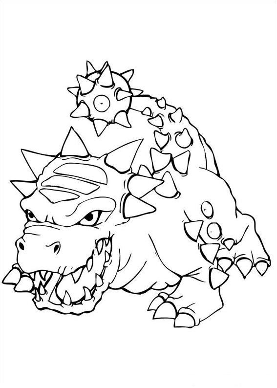 kolorowanka groźna postać z bajki skylanders