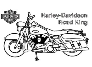 kolorowanka klasyczny motor harley davidson