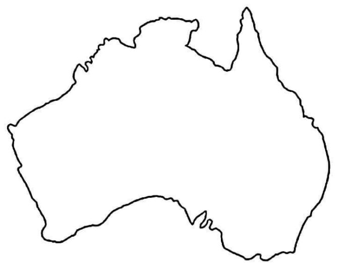 kolorowanka konturowa Australia