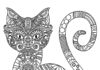 Kot we wzory kolorowanka kot we wzory