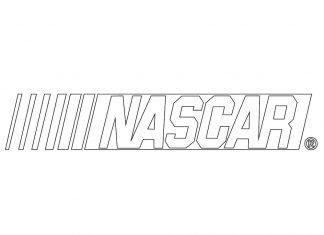 kolorowanka logo nascar do druku dla dzieci