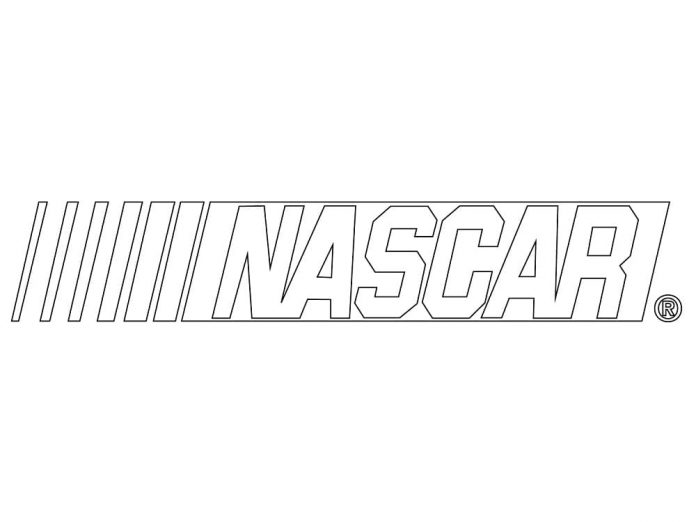 kolorowanka logo nascar do druku dla dzieci