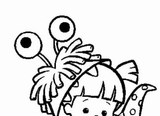 Mała dziewczynka z bajki Boo kolorowanka małą dziewczynka z bajki BOO