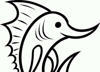 Mały miecznik w wodzie kolorowanka mały miecznik w wodzie do druku