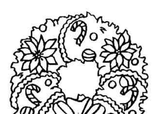 Piękny wieniec bożonarodzeniowy kolorowanka piękny wieniec bożonarodzeniowy do druku