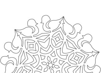 Płatek śniegu dla dużych dzieci kolorowanka płatek śniegu dla dużych dzieci