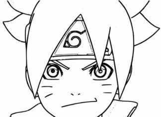 kolorowanka postać Boruto