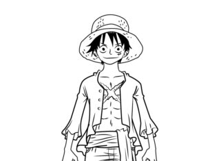 Postać Luffy kolorowanka postać Luffy do druku