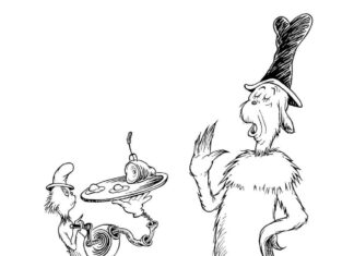 kolorowanka postać bajki green eggs and ham odmawia jedzenia