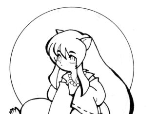 kolorowanka postać ma tle okręgu