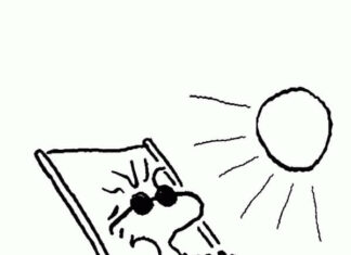 Postać opala się na leżaku kolorowanka postać opala się na leżaku