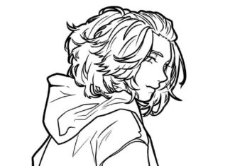 kolorowanka postać w bluzie tokyo kai Tokyo Revengers