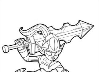 kolorowanka postać w ciele konia w bajce skylanders