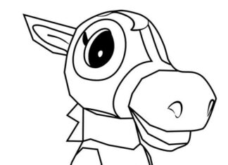 Postać z numerem 1 – Animal Crossing kolorowanka postać z numerem 1 Animal crossing