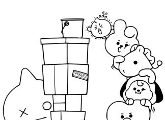 Postacie bajkowe z pudełkami kolorowanka postacie bajkowe z pudełkami