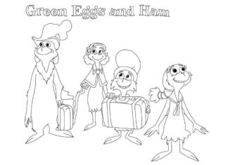 kolorowanka postacie z bajki green eggs and ham