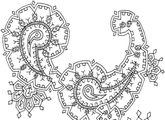 Prostokąt ozdobiony we wzory kolorowanka prostokąt ozdobiony we wzory