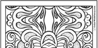 kolorowanka ramka ze wzorkami