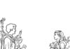 kolorowanka rozmowa Romeo i Julii do druku