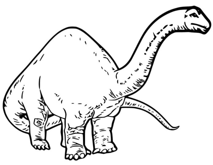 kolorowanka stary brachiosaur