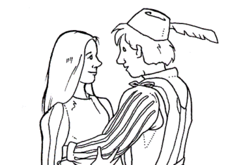 Tańczące postacie z bajki kolorowanka tańczącze postacie z bajki