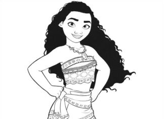 kolorowanka tytułowa postać z bajki Moana