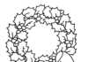 Wieniec bożonarodzeniowy z kokardką kolorowanka wieniec bożonarodzeniowy z kokardką na Boże Narodzenie