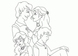 Z bajki Romeo i Julia kolorowanka z bajki Romeo i Julia