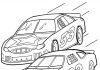 kolorowanka zacięty wyścig NASCAR dla chłopców do druku
