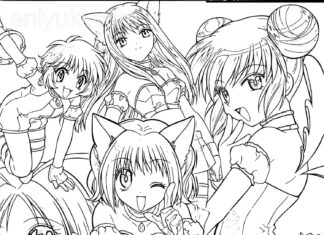 Postacie z bajki Tokyo Mew Mew kolorowanki postacie z bajki tokyo mew mew