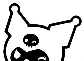 Czarna koloorowanka czarna postać z bajki