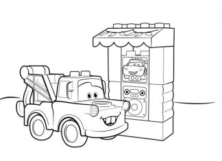 kolorowaanka złomek z bajki w lego duplo