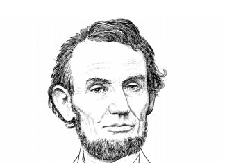 Abraham Lincoln kolorowanka Abraham Lincoln prezydent USA