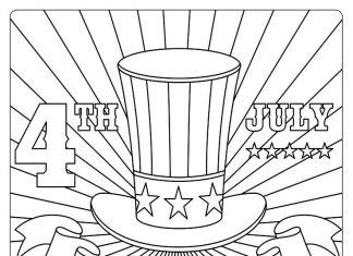 Amerykański Dzień Niepodległości kolorowanka Amerykański Dzień Niepodległości