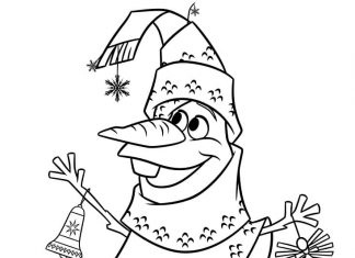 Bałwan Olaf jako choinka