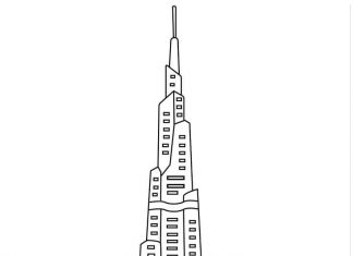 kolorowanka Burj Khalifa w Dubaju