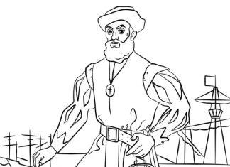 kolorowanka Ferdynand Magellan do druku dla dzieci