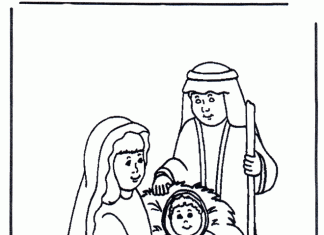 Jezus w szopce kolorowanka Jezus w szopce