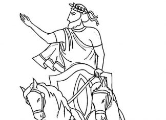 kolorowanka Juliusz cezar triumfuje