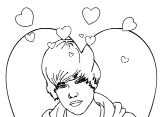 Justin Bieber w serduszkach